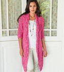 Lana Grossa MANTEL MIT STRUKTURMUSTER - Bicolore